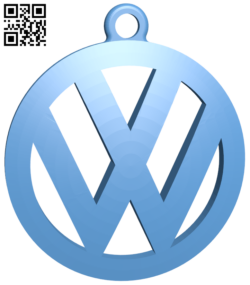 Volkswagen key ring H006345 file stl free download 3D Model for CNC and 3d printer