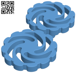Vortex extruder knob H005859 file stl free download 3D Model for CNC and 3d printer