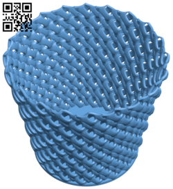 Weaved basket vase H006405 file stl free download 3D Model for CNC and 3d printer