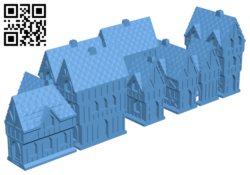 Wee Burgh Medieval Town H006406 file stl free download 3D Model for CNC and 3d printer