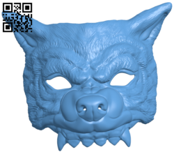 Wolf mask H006164 file stl free download 3D Model for CNC and 3d printer