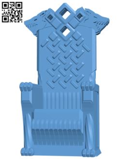 Wolf throne H006466 file stl free download 3D Model for CNC and 3d printer