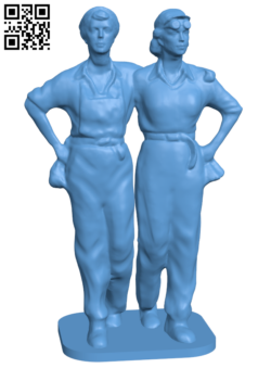 Women of Steel sculpture in Sheffield H005983 file stl free download 3D Model for CNC and 3d printer