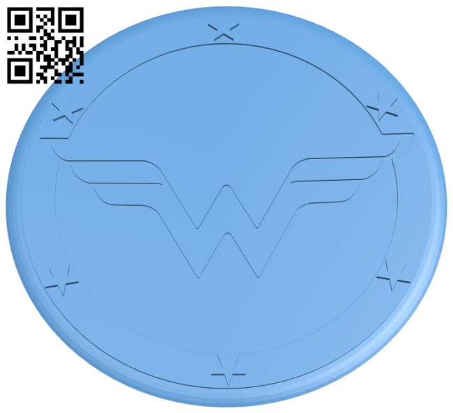 Wonder woman shield H006585 file stl free download 3D Model for CNC and 3d printer