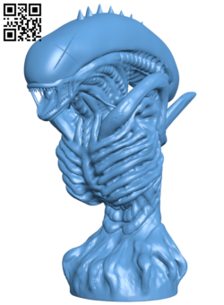 Xenomorph Bust H006047 file stl free download 3D Model for CNC and 3d printer