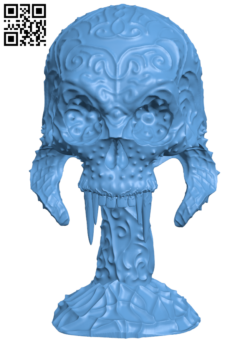 YAK Stylized Skull H005984 file stl free download 3D Model for CNC and 3d printer