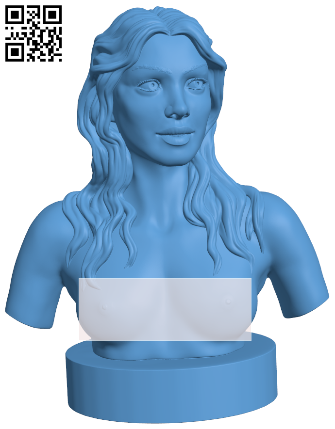 Young girls bust H006587 file stl free download 3D Model for CNC and 3d printer
