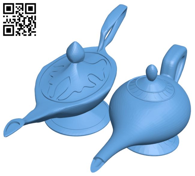 Aladdin lamp H007101 file stl free download 3D Model for CNC and 3d printer