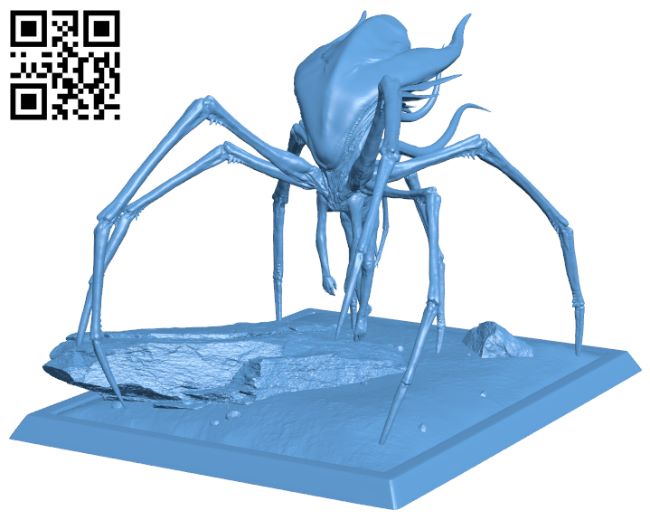Alien parasite H006858 file stl free download 3D Model for CNC and 3d printer
