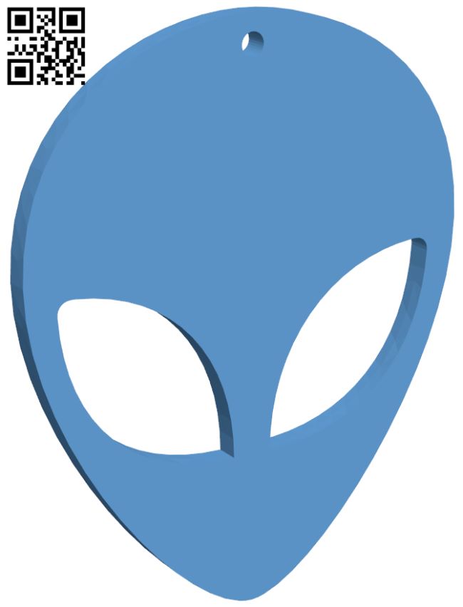 Alien pendant H007220 file stl free download 3D Model for CNC and 3d printer