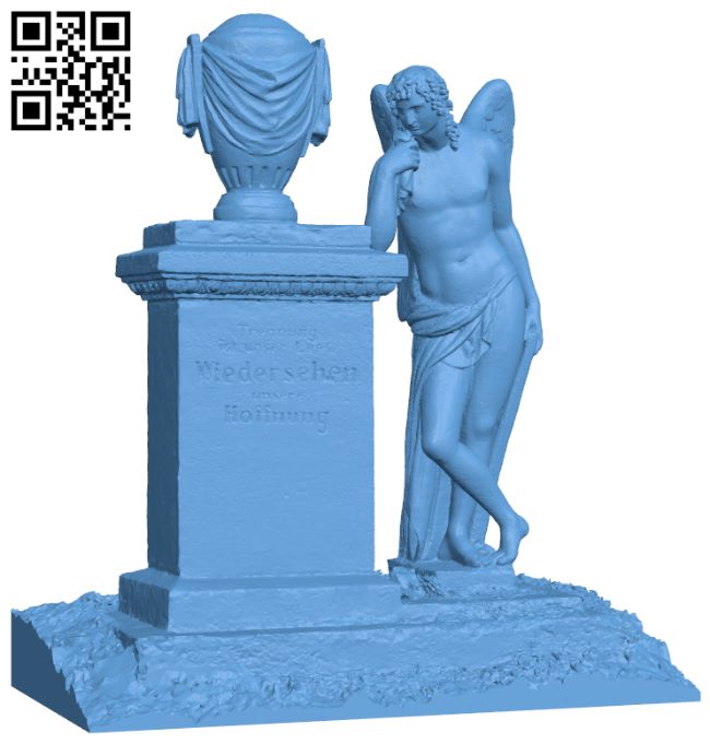 Angel at the entrance of the cemetery Sankt Marx H006921 file stl free download 3D Model for CNC and 3d printer