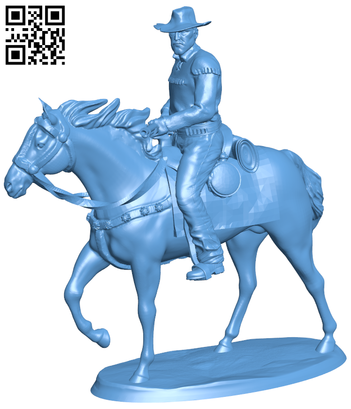 Apache Kid Scout On Horseback H006709 file stl free download 3D Model for CNC and 3d printer