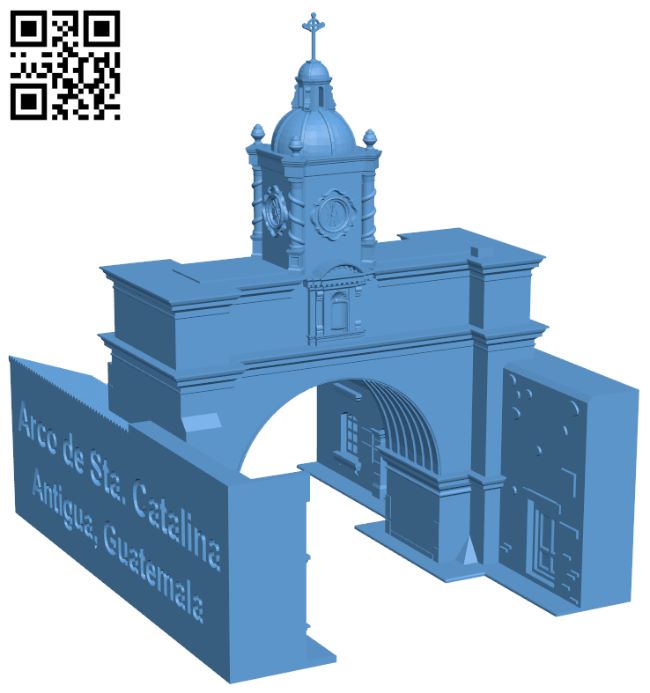 Arco de Santa Catalina - Antigua, Guatemala H007340 file stl free download 3D Model for CNC and 3d printer