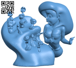 Ariel – The little mermaid H006710 file stl free download 3D Model for CNC and 3d printer