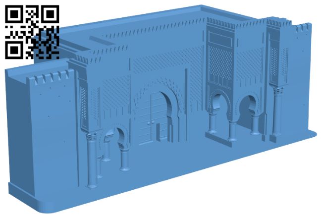Bab El-Mansour - Meknes, Morocco H007403 file stl free download 3D Model for CNC and 3d printer