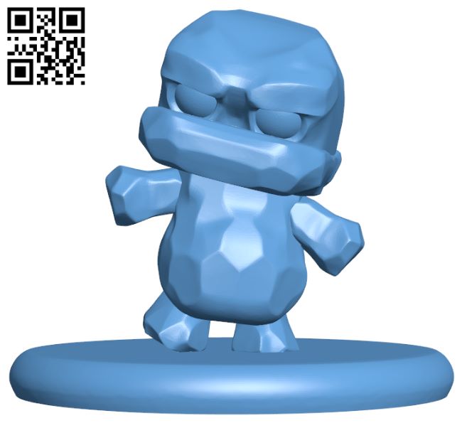 Baby Rock Golem H006862 file stl free download 3D Model for CNC and 3d printer