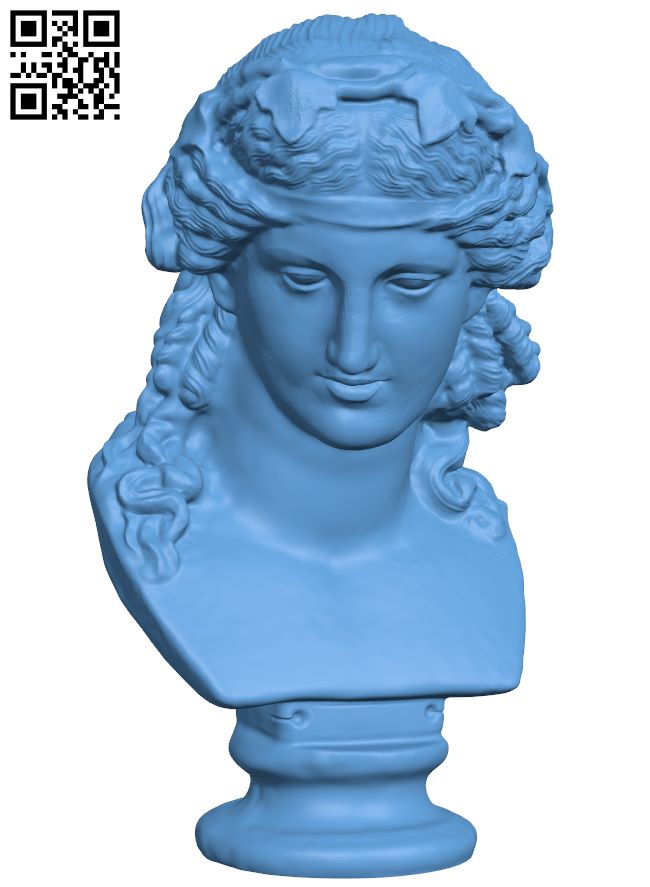 Bacchus bust H006927 file stl free download 3D Model for CNC and 3d printer