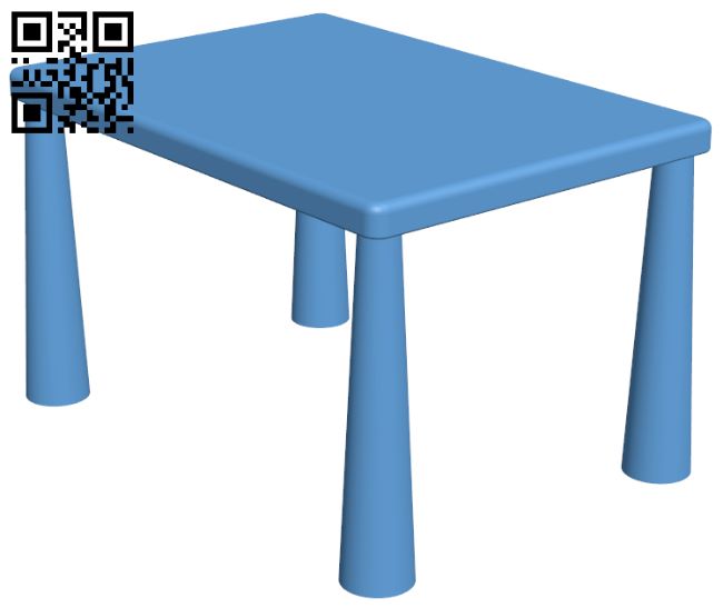 Basic table H007225 file stl free download 3D Model for CNC and 3d printer