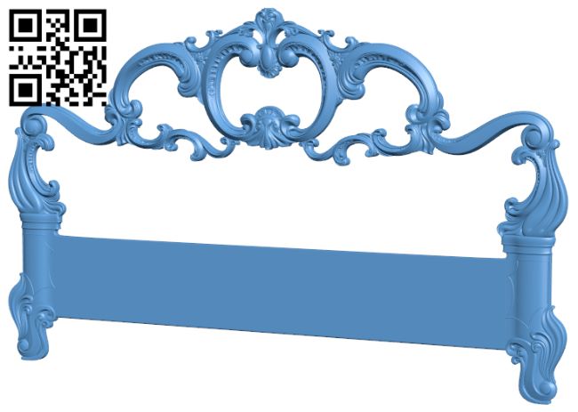 Bed frame pattern T0000626 download free stl files 3d model for CNC wood carving