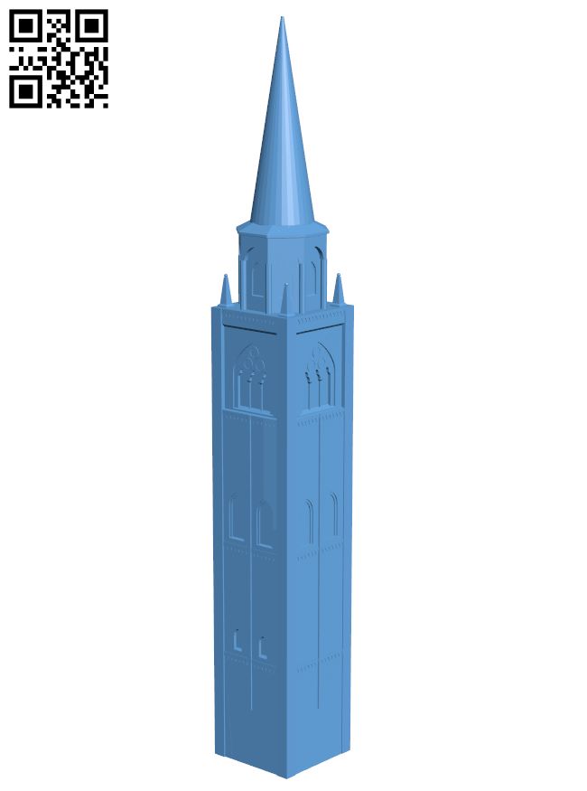 Bell Tower of St. Andrea - Mantua, Italy H007342 file stl free download 3D Model for CNC and 3d printer