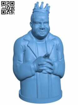 Biggie – The Chess King H007404 file stl free download 3D Model for CNC and 3d printer