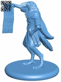 Birdfolk Town Crier H006801 file stl free download 3D Model for CNC and 3d printer