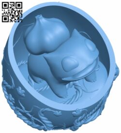 Bulbasaur egg – Pokemon egg collection H007108 file stl free download 3D Model for CNC and 3d printer