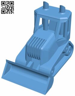Bulldozer H007109 file stl free download 3D Model for CNC and 3d printer