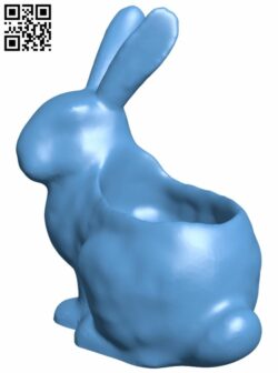 Bunny planter H006985 file stl free download 3D Model for CNC and 3d printer