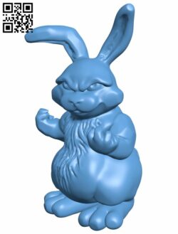 Bunny with a attitude H006986 file stl free download 3D Model for CNC and 3d printer