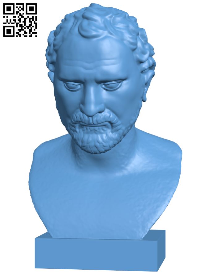 Bust of Demosthenes H006934 file stl free download 3D Model for CNC and 3d printer