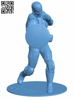 Captain America – Superhero H007458 file stl free download 3D Model for CNC and 3d printer
