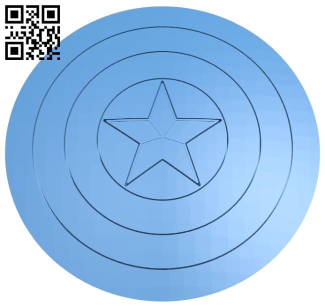 Captain America's Shield H007348 file stl free download 3D Model for CNC and 3d printer