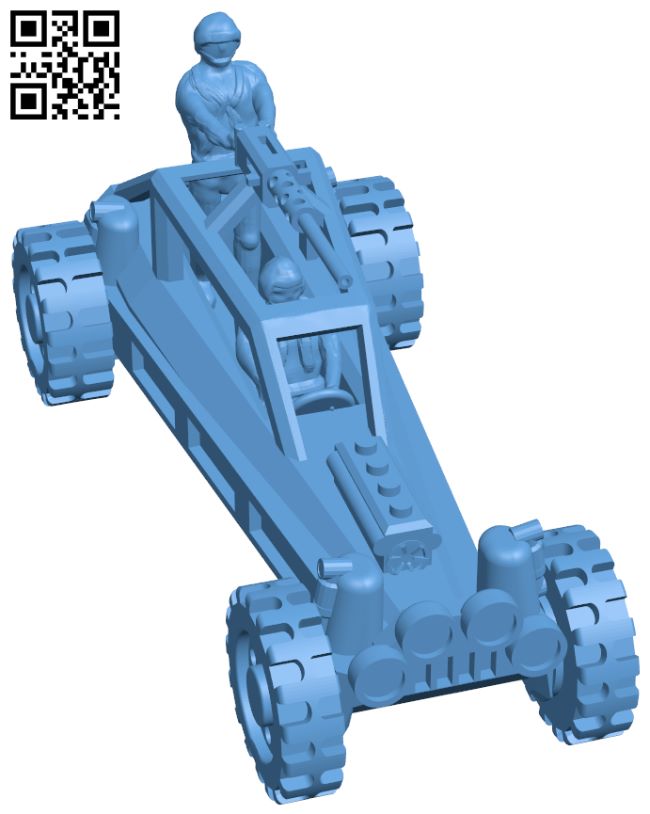 Car Buggy - Wide Perimeter Security vehicle H007460 file stl free download 3D Model for CNC and 3d printer