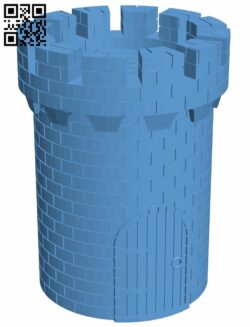 Castle Tower H007461 file stl free download 3D Model for CNC and 3d printer