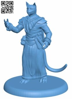 Catfolk Cleric H007115 file stl free download 3D Model for CNC and 3d printer