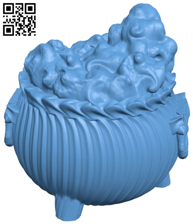 Cauldron H007462 file stl free download 3D Model for CNC and 3d printer