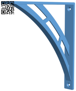 Concentric arcs shelf bracket H006662 file stl free download 3D Model for CNC and 3d printer
