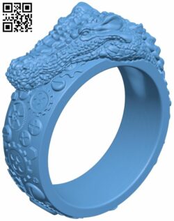 Crocodile ring H007245 file stl free download 3D Model for CNC and 3d printer