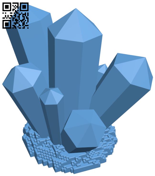 Crystal cluster H006940 file stl free download 3D Model for CNC and 3d printer