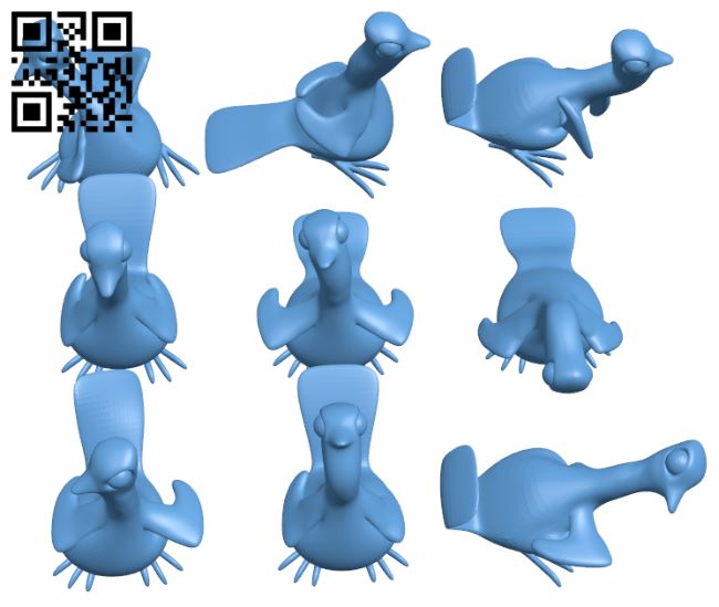 Dancing Pigeons H007290 file stl free download 3D Model for CNC and 3d printer