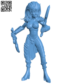 Dark Elf – Woman H006770 file stl free download 3D Model for CNC and 3d printer