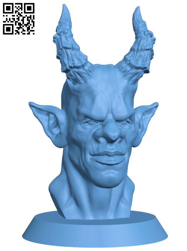 Demon Bust - Pen Holder H007416 file stl free download 3D Model for CNC and 3d printer