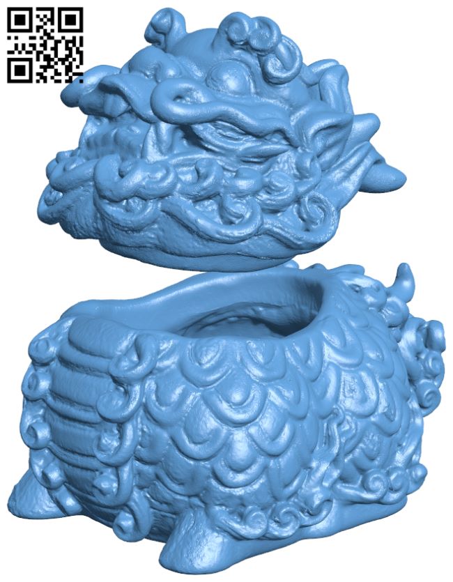 Dragon bowl H006808 file stl free download 3D Model for CNC and 3d printer