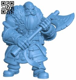 Dwarf Warrior H007253 file stl free download 3D Model for CNC and 3d printer