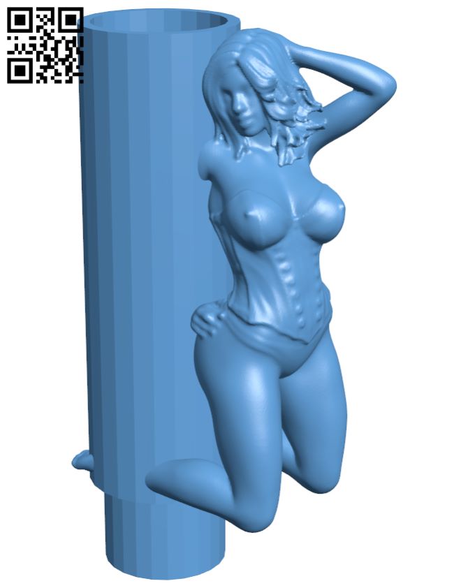 E-cig Girl - Tip Extension H006810 file stl free download 3D Model for CNC and 3d printer