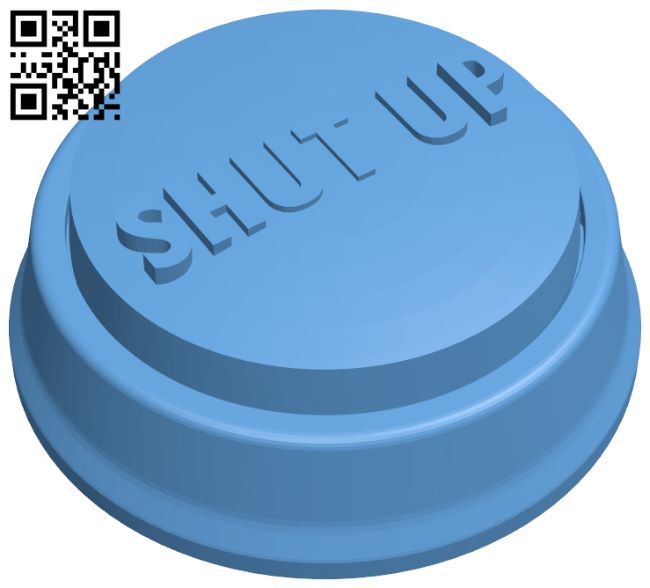 Easy shut up button H007129 file stl free download 3D Model for CNC and 3d printer