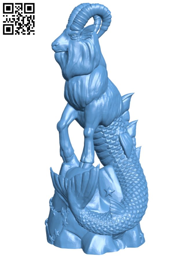Enki the Capricorn H007257 file stl free download 3D Model for CNC and 3d printer