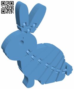 Flexi rabbit keychain H007294 file stl free download 3D Model for CNC and 3d printer
