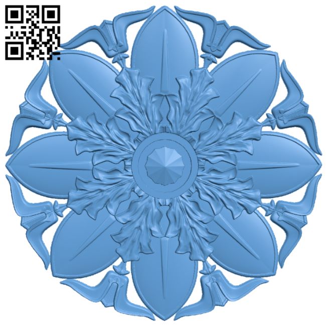 Flower pattern T0000655 download free stl files 3d model for CNC wood carving